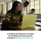 Apple - Portatif MacBook Neo 13 po avec Touch ID - A18 Pro - SSD 512 Go - Mémoire 8 Go - Indigo - Français-Un brillant écran 13 po - Le superbe écran Liquid Retina vous en met plein la vue. Avec une définition de 2 408 x 1 506, jusqu’à 500 nits de luminosité et la prise en charge d’un milliard de couleurs, les images sont éclatantes et le texte, net