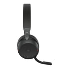 Jabra Evolve2 75-USB-C MS Stereo Headset - Black-LED features and functions: Busylight, Deskstand docking indication, Incoming call, Microsoft Teams notifications (SKU dependent)