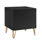 Manhattan Comfort DUMBO 20.07" Modern 1-Drawer Nightstand - Black-Snap It Assembly! Includes High Quality Internal Click Grooves for a Simple Assembly, No Tools Required