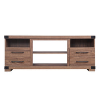 Manhattan Comfort Richmond 60" Traditional TV Stand - Brown-Industry- Chic Free Standing TV Stand for Living Room and Bedroom use
