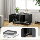PawHut Cat Litter Box Enclosure End Table with Scratcher - Black-Includes a removable cat scratcher for claw maintenance 