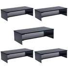 ShoppingAll - Support de moniteur en bois à 2 niveaux avec organisateur de rangement - Noir - Paquet de 5-Design en Bois D'Ingenierie Premium : Fabriqué en MDF de haute qualité, notre support d'écran est conçu pour durer. Sa finition raffinée complète tout espace de travail, que ce soit à la maison ou au bureau.