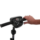 Journey Adventure Power Scooter - Blue-Seat height adjusts from 20" to 21.5" from the floor for a more personalized fit