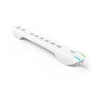 360 ​​Electrical - Multiprise à 7 prises Idealist 3.4 avec 2 ports USB 3,4 A et cordon de 6 pieds - Blanc-Filtration de puissance EMI/RFI pour une alimentation propre et sans bruit
