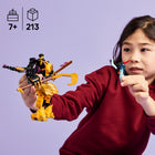 LEGO NINJAGO Arin’s Spinjitzu Battle Mech Kids Toy -Posable mech toy - Arin’s Spinjitzu Battle Mech has posable arms and legs, a torso that can rotate, an opening chest to place a minifigure inside and 2 large sword accessories