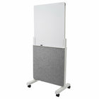 Quartet Agile Easel - 27.5" x 60.5" - White/Grey (Q293066W)-Glass whiteboard measures 25.5" x 28.87"