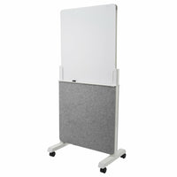 Quartet Agile Easel - 27.5" x 60.5" - White/Grey (Q293066W)-Glass whiteboard measures 25.5" x 28.87"