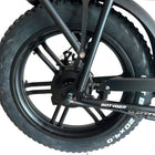 GoTyger 20" Two-Seat E-Bike 4.0 thick Tire with OPC Wheel-Extra wide 4 inch tires provide superior grip on snow, sand and pavement