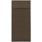 JAM Paper Enveloppes à ouverture au sommet en papier recyclé avec ferm. gommée, 4 1/8 x 9 1/2 po, brun chocolat, 100/paquet-Brun chocolat