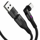 Statik - PowerPivot Pro Câble de Charge/Sync USB-C vers USB-C Tressé en Nylon, 3.3 pi, Noir-Indicateur de charge. La LED située à l'extrémité du câble vous indique lorsque votre appareil est en charge . vous n'avez donc plus besoin de constamment vérifier le niveau de batterie de votre cellulaire