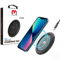 MyBat - Tapis de chargement sans fil Pro 15 watts, Noir-Compatible avec tous les téléphones et écouteurs à chargement sans fil