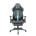 TygerClaw Fabric Gaming Chair with Lumbar Pillow and Leg Rest-Featuring a convenient leg rest, the chair allows users to kick back and relax, offering an additional dimension of comfort
