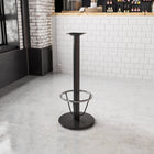 Flash Furniture Chrome 18" Round Bar Height Base, Black (XUTR18BAR3CFR)-Round Base Configuration