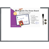 Charles Leonard Magnetic Dry Erase Board - 17" x 23" - with Eraser/Marker and 2 Magnets - Grey Frame-Magnetic dry erase board comes with a gray frame that can easily match the decor in your home, dorm, classroom or office