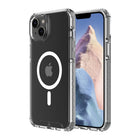 AXS PROShield Plus MagSafe Compatible Drop-tested Clear Case for Apple iPhone 14 - Clear/Frosted-Anti-UV material offers a crystal clear design