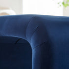 Modway - Koda Performance Velvet Tabouret en cascade - Noir Bleu Nuit-Rembourrage en mousse dense