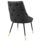 Modway Adorn Tufted Performance Velvet Dining Side Chair - Black-Comes Fully Assembled