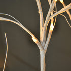 Outsunny 5' Artificial Birch Tree with 58 LED Lights - White-IP44 ingress protection allow it to be used outdoors 