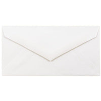 JAM Paper Monarch Strathmore Invitation Envelopes with Euro Flap - 3.875" x 7.5" - Bright White Wove - 50 Pack (195201I)-Bright White Wove