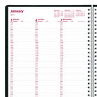 Brownline - 2026 Agenda hebdomadaire DuraFlex avec couverture texturée extra robuste - 11po x 8-1/2 po - Noir - Anglais-Coins détachables