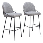 Zuo Jambi Barstool - Black/White - Set of 2-Ergonomic and supportive footrest