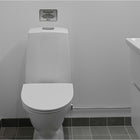 Cosco Please Do Not Flush Sign - Brushed Metal - 6" x 4" - Indoor Restroom Sign - French Text-Designed for indoor use, the 6" x 4" size is ideal for placement near toilets or on restroom walls and doors