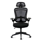 TygerClaw - Fauteuil de Direction Ergonomique en Maille avec Accoudoirs Ajustables et Appui-Tête-Les accoudoirs relevables permettent de glisser facilement le fauteuil sous votre bureau pour gagner de l'espace au sol