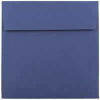JAM Paper Square Invitation Envelopes - 6 x 6 - Presidential Blue - 25 Pack-Envelopes are made of 28 lb paper with a textured finish