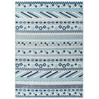 Modway - Reflect Cadhla Treillis Géométrique Abstrait Vintage Tapis intérieur et extérieur de 5 pi l x 8 pi L - Ivoire et bleu-Tapis à treillis géométrique abstrait