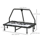 Soozier Kids Trampoline Indoor with Music Function Steel Frame Bouncer Rebounder - 40.5" L x 22.5" W x 27.5" H - Black-Eight notes and seven built-in music provides more fun than traditional trampolines 