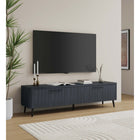 Manhattan Comfort Jodie 68.9" Mid-Century Modern TV Stand - Charcoal Grey-Recommended for up to a 75" TV
