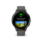 Garmin - Venu 3S - 41mm Lunette Gray en acier inoxydable avec boîtier gris foncé et bracelet en silicone gris foncé-Suivez toutes vos façons de bouger avec plus de 30 applications GPS et de sports d'intérieur préchargées, notamment la marche, la course, le vélo, la natation en piscine, les activités pour les utilisateurs de fauteuils roulants et bien plus encore. 
