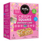 Healthy Crunch Birthday Cake Crispy Squares - 22 gr - Pack de 36-Allergen-free, School Approved 