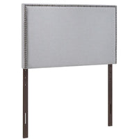 Modway Region Nailhead Upholstered Twin Headboard - Sky Grey-Contemporary headboard