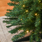 HOMCOM - Arbre de Noël artificiel illuminé 6 pi avec lumières LED blanc chaud-Se sépare en trois sections individuelles pour un rangement compact 