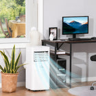 HOMCOM 8000 BTU Quiet Air Conditioner - White-Three functions: cool, dehumidify, fan, with two-speed levels 
