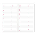 Brownline - 2026 Agenda de poche hebdomadaire Deux semaines par page double - 6 po x 3-1/2 po - Noir - Anglais-Section pour numéros de téléphone et adresses