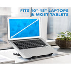 Mount-It! Portable Folding Laptop Stand - Black-Dimensions: 8.9 x 8.9 x 1.4 inches