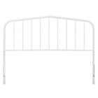 Modway Lennon Metal Queen Headboard - White-Height Adjustable
