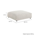 Modway - Solace Modulaire Tapissé en velours côtelé Ottoman - Amande-Sellerie en velours côtelé