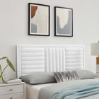 Modway Believe Channel Tufted Performance Velvet Full/Queen Headboard - White-Performance Velvet Upholstery