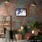 Auston Matthews Toronto Maple Leafs Celebration - Framed Canvas - 31" x 22"-Officially licensed by the NHL and NHLPA