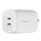 Belkin BoostCharge Pro 65W Dual USB-C GaN Wall Charger-DURABLE & TRAVEL READY: Belkin Wall Charger is designed with durability in mind and features a convenient, travel-ready design. Compact and lightweight, it's the perfect charger for home, office, or travel