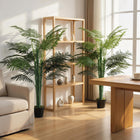 Outsunny 5' Artificial Tropical Palm Tree with Lifelike Leaves - Green - 2 Pack-Suitable for home and office, spices up any space with its natural accent 