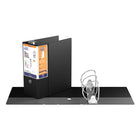 Davis Group QuickFit Deluxe File Binder - 5" - 3-Ring - D-Ring - Letter Size - Black-11.5"H x 12"W (For Letter Size)