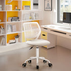 Homy Casa - Chaise de bureau pour adolescent en tissu - Beige-Dossier Respirant : Le design élégant avec des découpes offre une ventilation, gardant votre dos frais et confortable