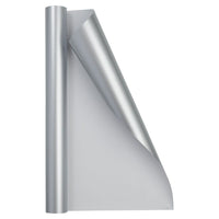 JAM Paper Matte Wrapping Paper - 17" x 18' - Matte Silver Foil - 2 Pack-Colour: Silver Foil Matte