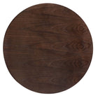 Modway Verne 40" Dining Table - Gold Cherry Walnut-Polished Gold Metal Pedestal Base