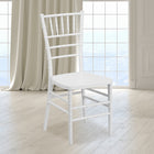 Flash Furniture - Chaise empilable Chiavari série Hercule PREMIUM en résine, blanc (LEWHITE)-Siège en polycarbonate ultra-résistant