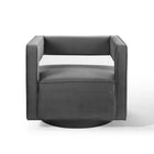 Modway - Booth Performance Velvet Fauteuil pivotant en velours de performance - Gris-Capacité du poids de la chaise : 300 lb